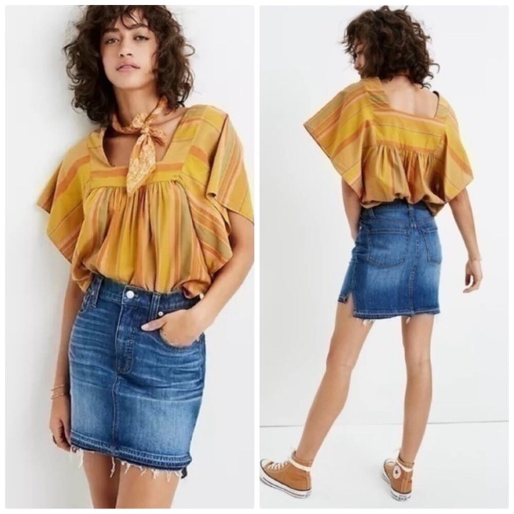 Madewell‎ Women's Step Hem Mini Jean Skirt Size 28